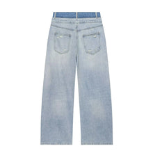Load image into Gallery viewer, Double Waist Ripped Denim Jeans
