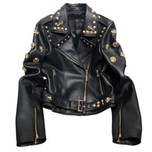 Load image into Gallery viewer, Rivet Biker Leather Jacket
