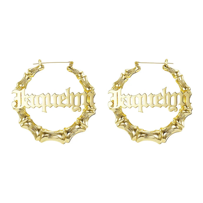 Custom Bamboo Hoop Earrings-Modern Baby Las Vegas