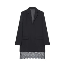 Load image into Gallery viewer, Long Lace Patch Blazer Jacket
