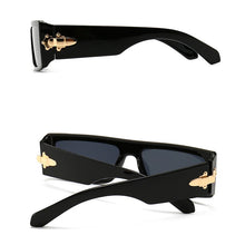 Load image into Gallery viewer, Vintage Gold Accent  Rectangle Sunglasses
