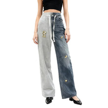 Load image into Gallery viewer, Patch Gold Metal Sweat Jeans
