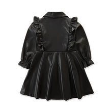 Load image into Gallery viewer, Button Leather Ruffle Dress
