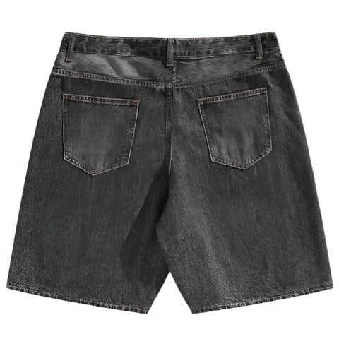 Los Angeles Hand Printed Denim Shorts-Modern Baby Las Vegas