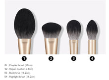 Load image into Gallery viewer, 11 Piece White Gold Makeup Brush Set
