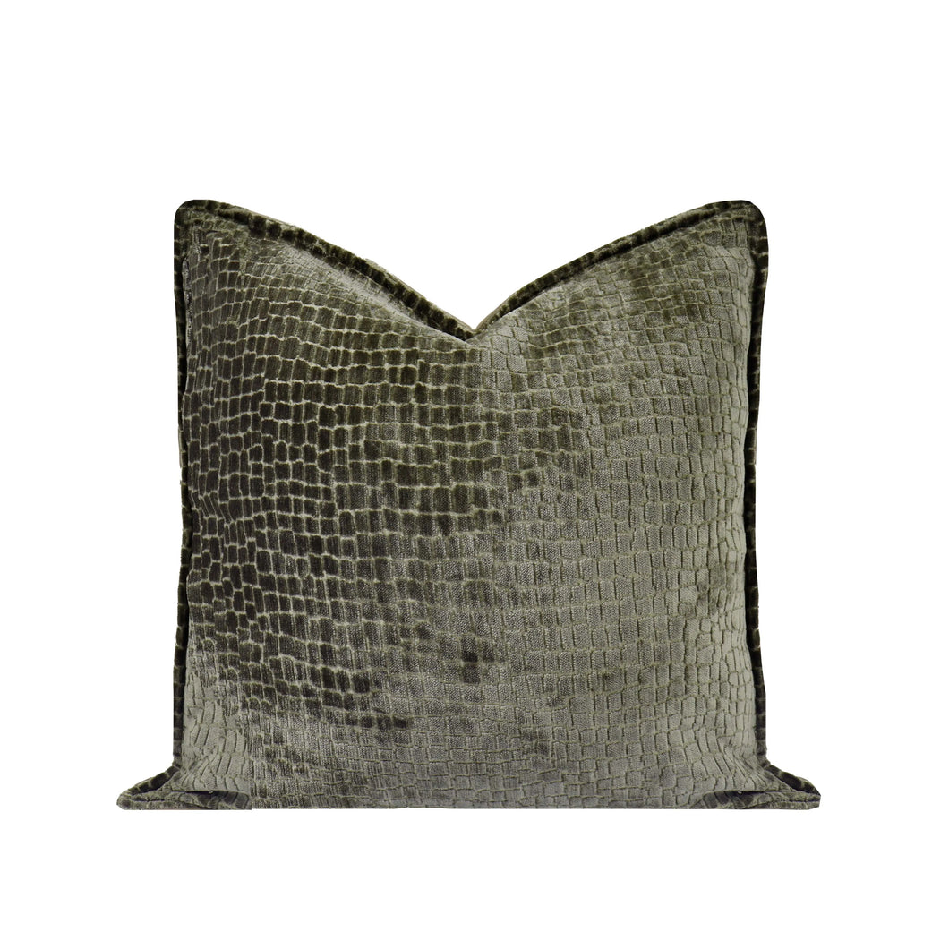 Rich Green Textured Cushion Cover