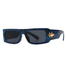 Load image into Gallery viewer, Vintage Rectangle Gold Buckle Sunglasses
