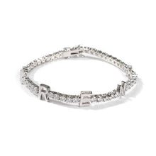 Load image into Gallery viewer, Custom Name Diamond Letter Tennis Bracelet
