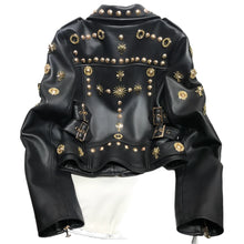 Load image into Gallery viewer, Rivet Biker Leather Jacket
