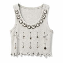 Load image into Gallery viewer, Crystal Metal Tank Top
