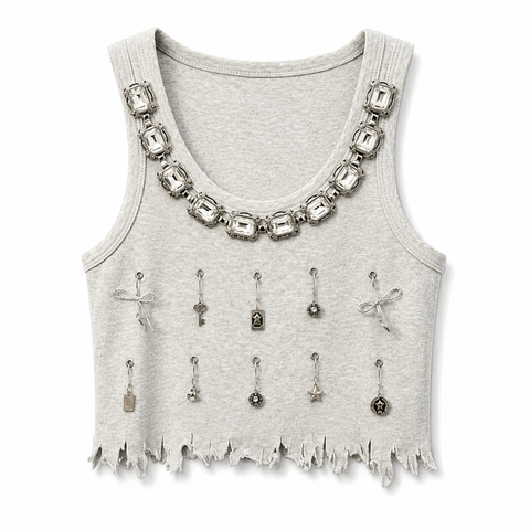 Crystal Metal Tank Top