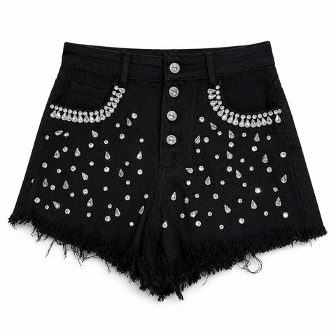 Black Crystal Lace Set
