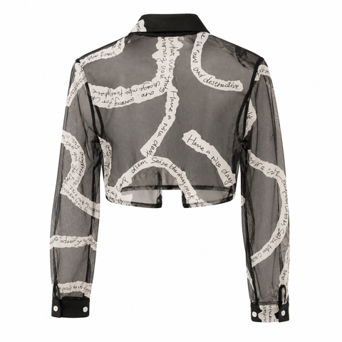 Letter Mesh Jacket