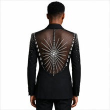Load image into Gallery viewer, Mesh Back Crystal Sunburst Suit
