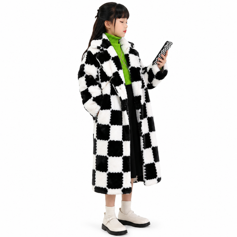 Checker Print Coat