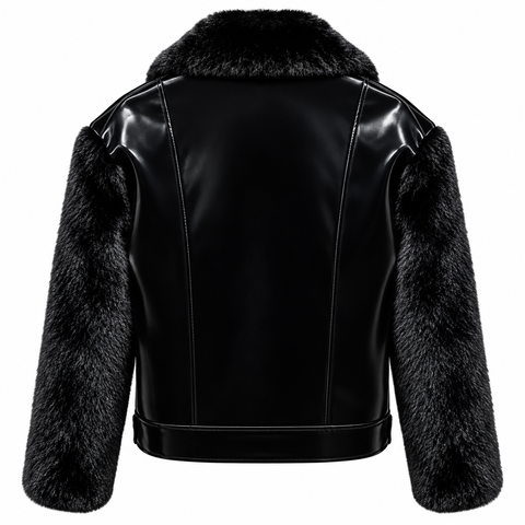 Faux Fur Patch Coat
