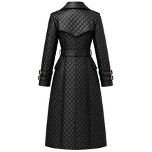 Load image into Gallery viewer, Quilted Leather Trench Coat
