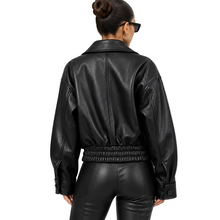 Load image into Gallery viewer, Button Leather  Jacket
