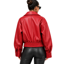 Load image into Gallery viewer, Button Leather  Jacket
