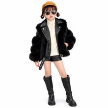 Load image into Gallery viewer, Motorcycle Faux Fur Coat
