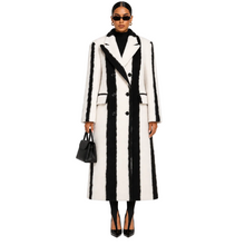 Load image into Gallery viewer, Striped Contrast Coat
