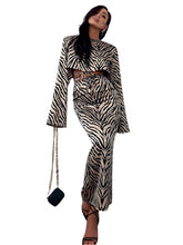 Load image into Gallery viewer, Khaki Zebra Print Set | Modern baby Las Vegas
