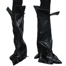 Load image into Gallery viewer, Slouchy Zipper Leather Leg Warmers
