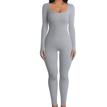 Load image into Gallery viewer, Long Sleeve Solid Jumpsuit
