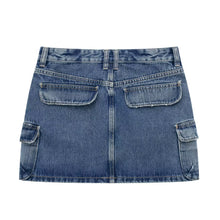 Load image into Gallery viewer, Multi-Pocket Denim Skirt
