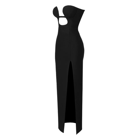 Black Long Hollow Out Slit-Modern Baby Las Vegas