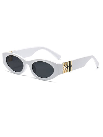Cat Eye Vintage Gold Accent Sunglasses-Modern Baby Las Vegas