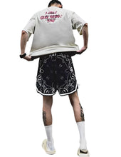 Load image into Gallery viewer, Black And White Paisley Basketball Shorts
