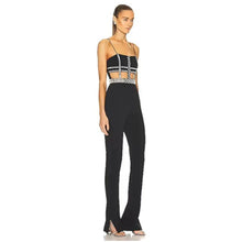 Load image into Gallery viewer, Luxury Crystal Caged Jumpsuit
