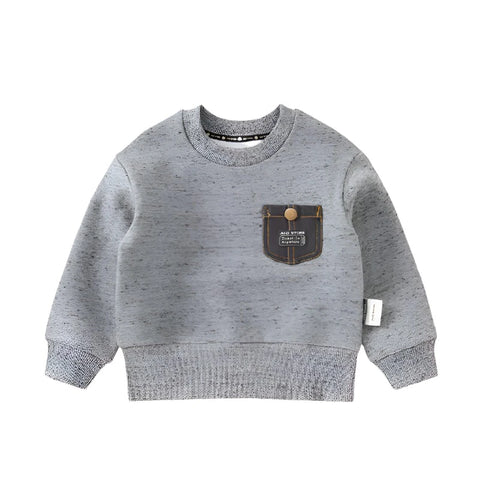 Flannel Denim Pocket Top-Modern Baby Las Vegas