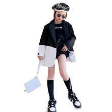 Load image into Gallery viewer, Black And White Patch Blazer Jacket-Modern Baby Las Vegas
