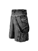 Load image into Gallery viewer, Metal Gray Waist Bag Harem Shorts
