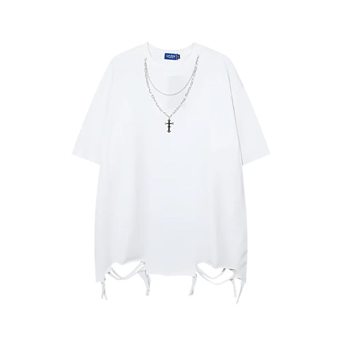 Distressed Necklace T-shirt-Modern Baby Las Vegas