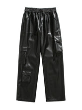 Load image into Gallery viewer, Glossy Pocket Leather Pants
