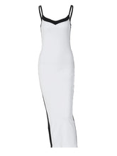 Load image into Gallery viewer, Black And White Contrast Maxi Dress
