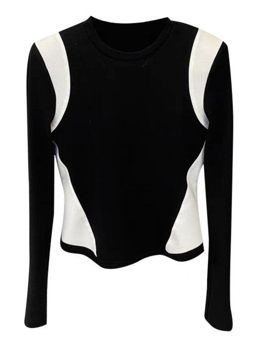 Contrast Patch Crop Top-Modern Baby Las Vegas