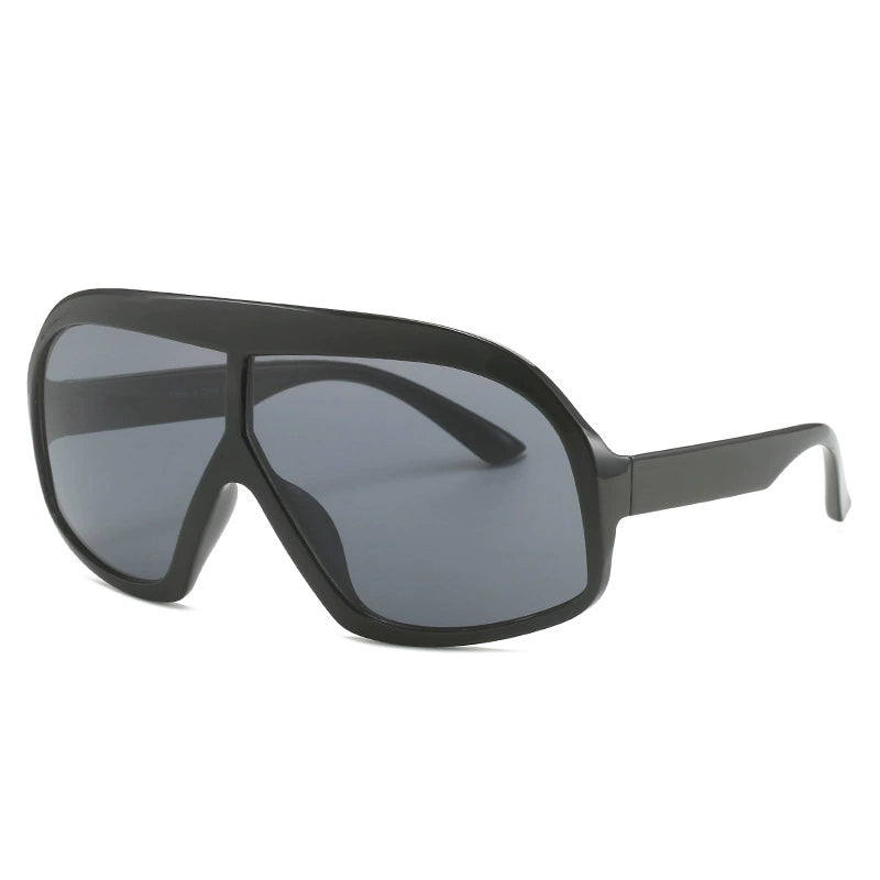 Oversized One-Piece Goggle Sunglasses