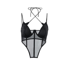 Load image into Gallery viewer, Patch Mesh Corset Top
