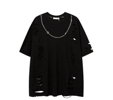 Load image into Gallery viewer, Full Ripped Necklace T-Shirt
