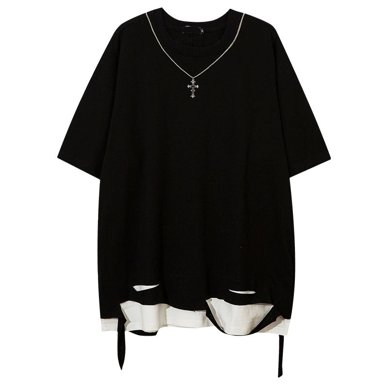 Ripped Necklace T-Shirt