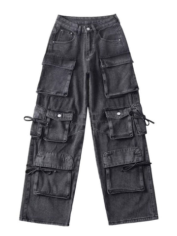 Wide Leg Denim Pocket Jeans-Modern Baby Las Vegas