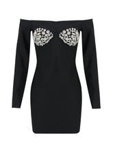 Load image into Gallery viewer, Crystal Beaded Bra Mini Dress
