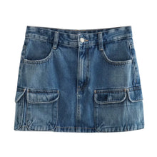 Load image into Gallery viewer, Multi- Pocket High Waist Denim Skirt | Modern Babym Las Vegas
