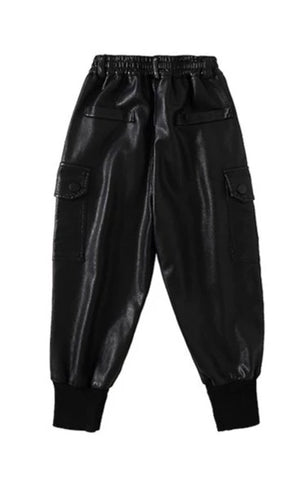 Pocket Leather Cargo Pants-Modern Baby Las Vegas