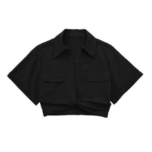 Load image into Gallery viewer, Front Twist Pocket Collared Top
