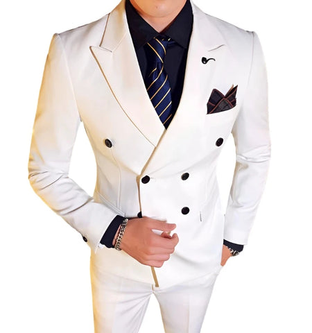 Double-Breasted Fitted Suit-Modern Baby Las Vegas